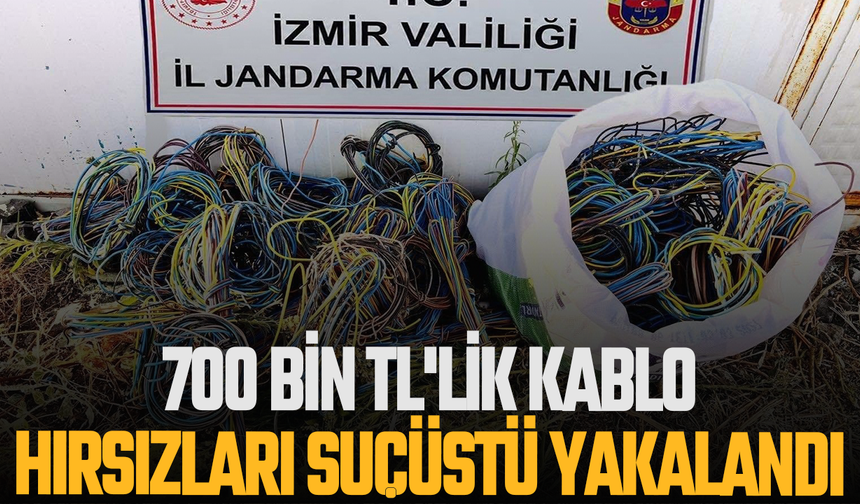 700 bin TL'lik kablo hırsızları suçüstü yakalandı