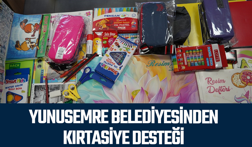 Yunusemre Belediyesinden kırtasiye desteği