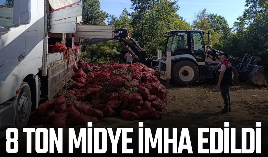 8 ton midye ele geçirildi