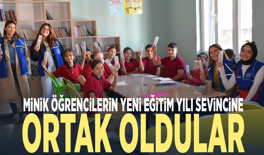 Minik öğrencilerin yeni eğitim yılı sevincine ortak oldular