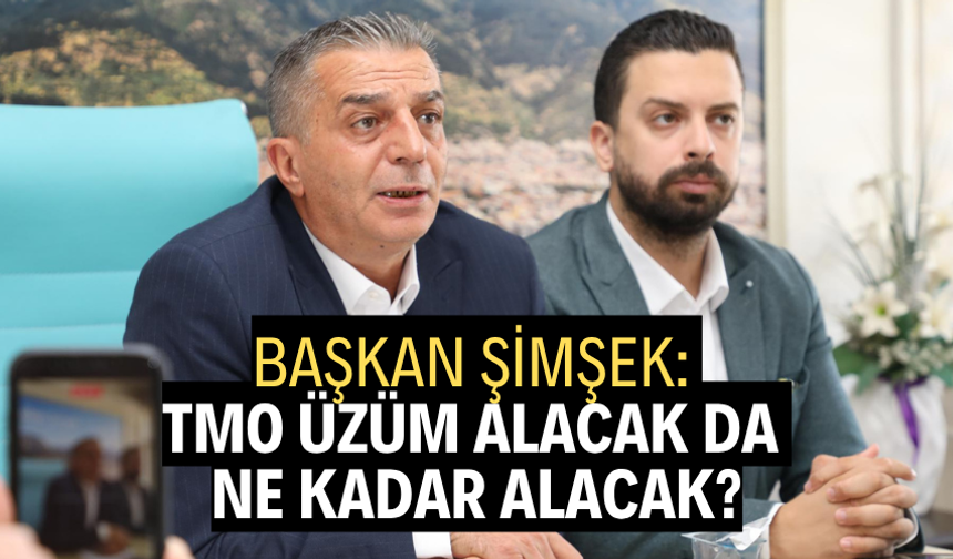 BAŞKAN ŞİMŞEK: TMO ÜZÜM ALACAK DA NE KADAR ALACAK