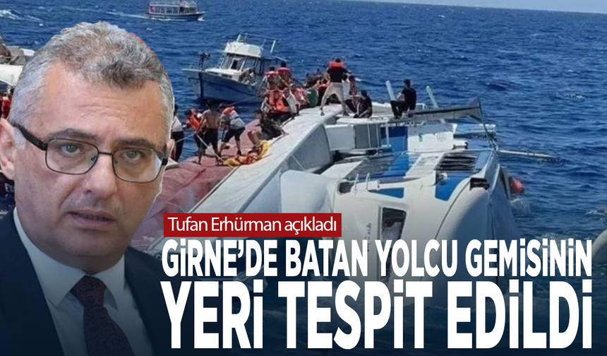 Tufan Erhürman açıkladı...  Girne’de batan yolcu gemisinin yeri tespit edildi