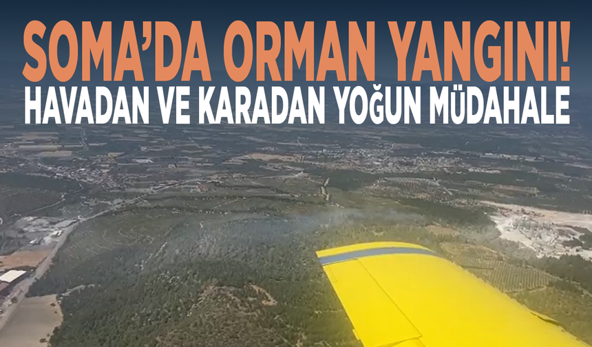Soma’da orman yangını! Havadan ve karadan yoğun müdahale
