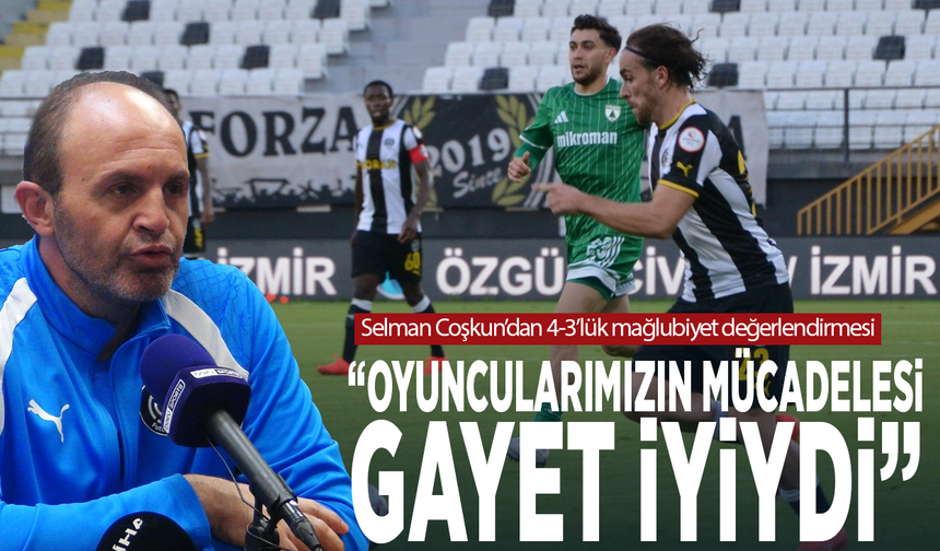 Selman Coşkun’dan 4-3’lük mağlubiyet değerlendirmesi: “Oyuncularımızın mücadelesi gayet iyiydi”