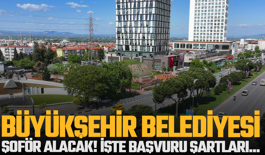 Manisa Büyükşehir Belediyesi  4 Şoför Alacak! İşte başvuru şartları...