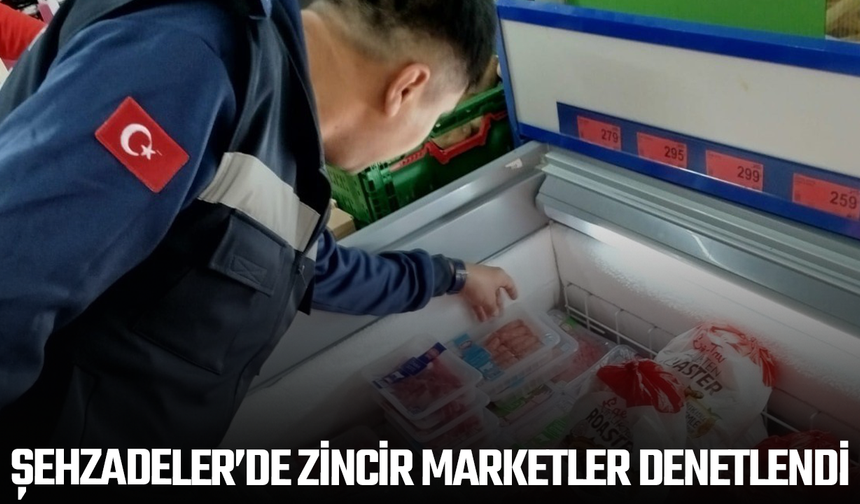 Şehzadeler zabıtasından zincir market denetimi