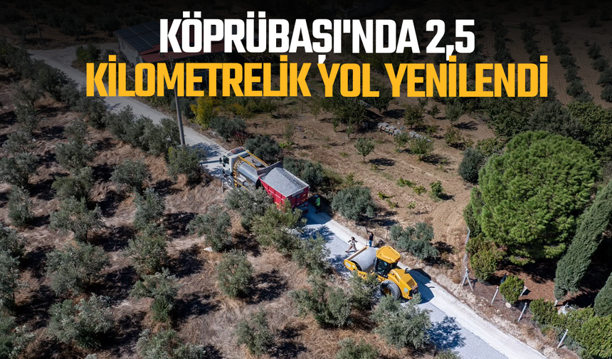Köprübaşı'nda 2,5 kilometrelik yol yenilendi