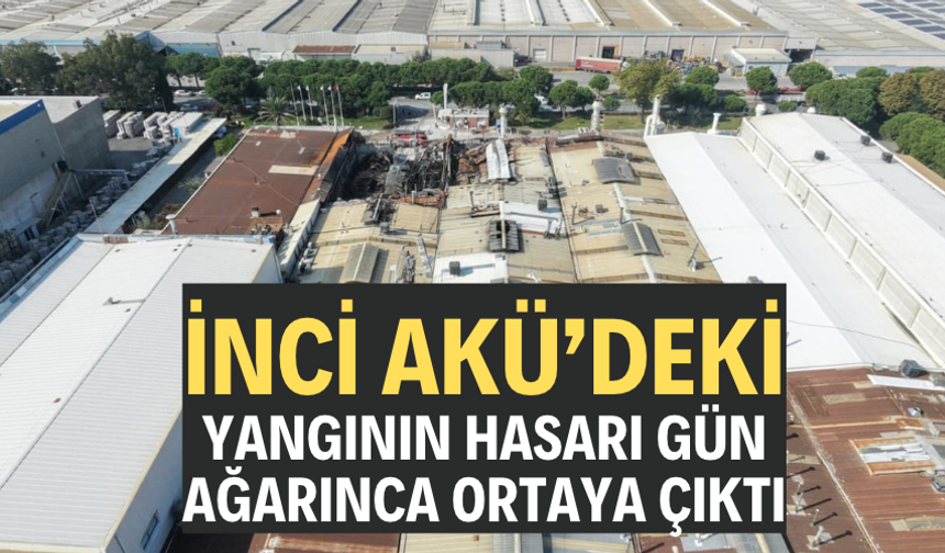 İnci Akü’deki yangının hasarı gün ağarınca ortaya çıktı