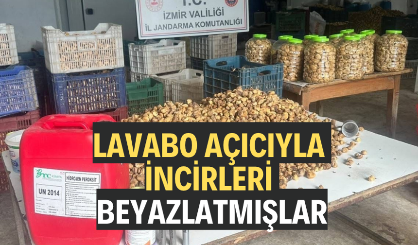 Lavabo açıcıyla incirleri beyazlatmışlar