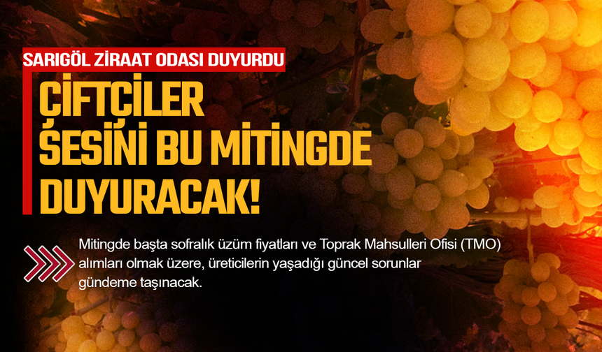 Sarıgöl’de Üzüm Üreticileri Sesini Duyuracak