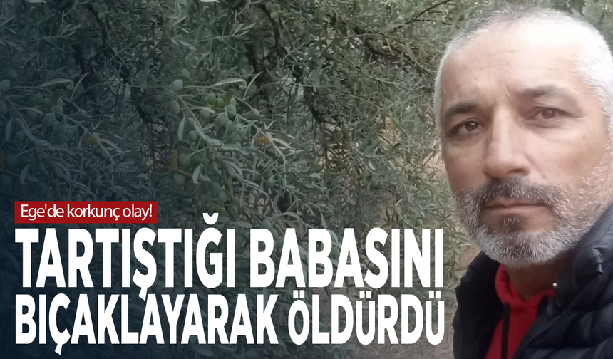 Ege'de korkunç olay! Tartıştığı babasını bıçaklayarak öldürdü