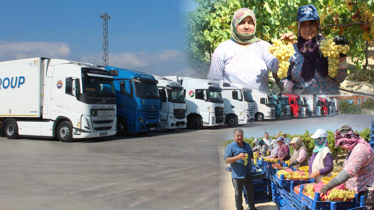 Sultani üzümde ilk ihracat tırları yola çıktı