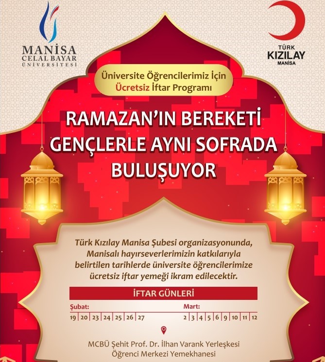 Manisa'da Kızılay öğrencilere iftar verecek